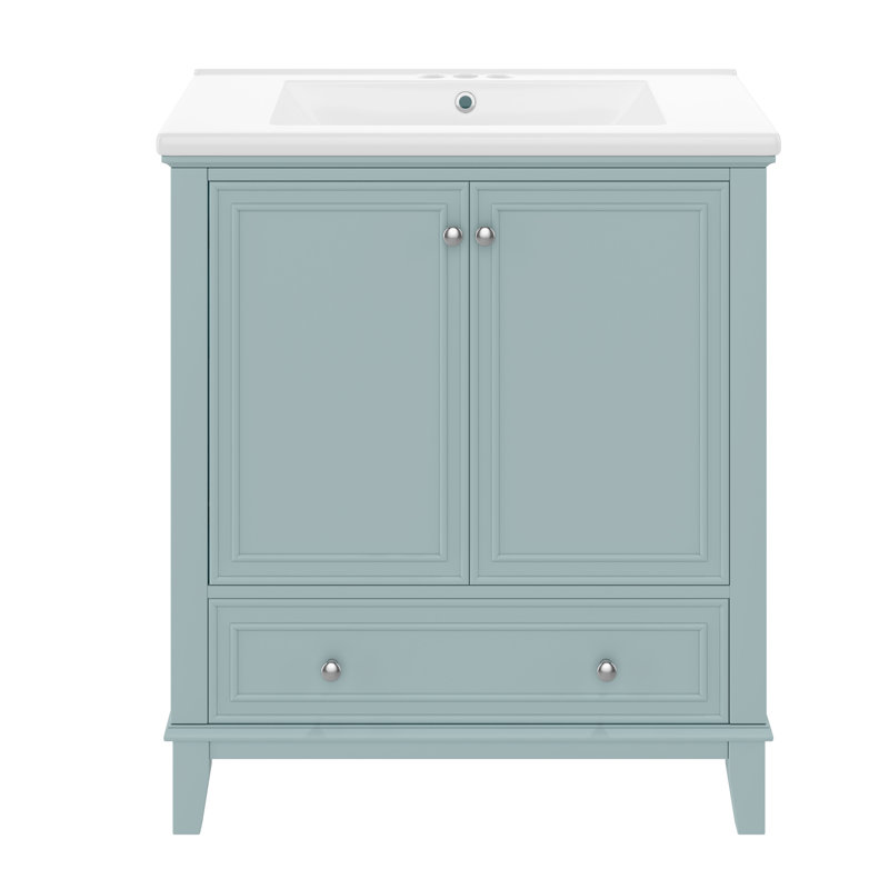 Vaimi 30" Bathroom Vanity With Sink Combo, Green