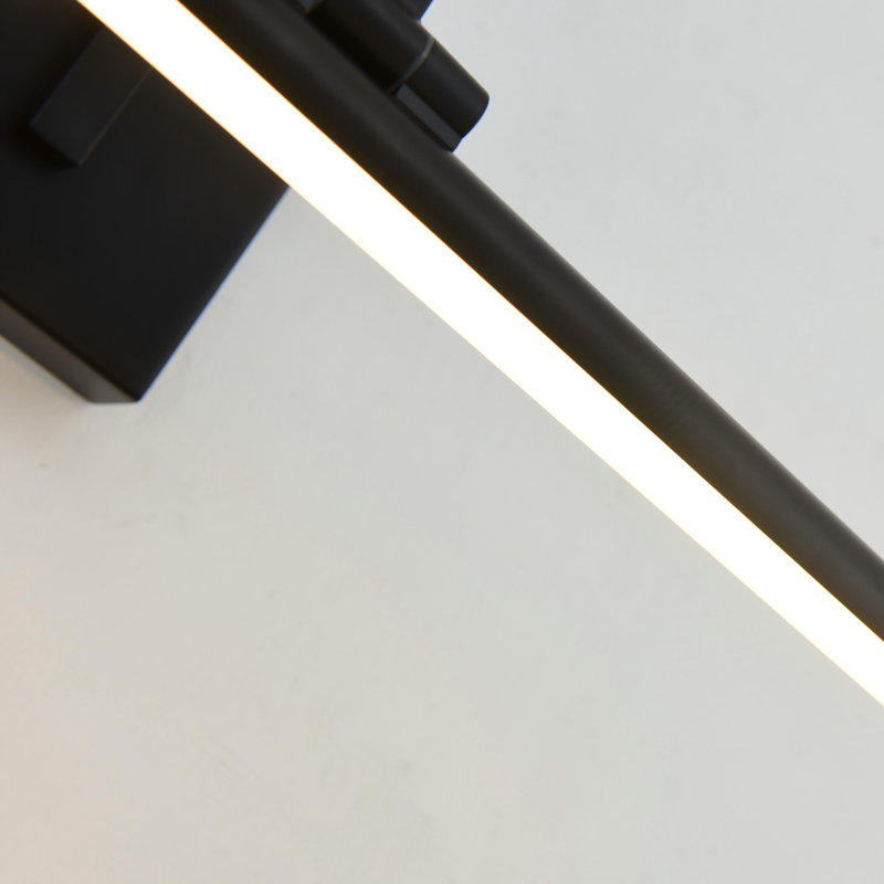 Lampe à DEL 1 lumière à intensité variable réglable 3000K / 4000K / 5000K, H 4,33 po x l 24 po x P 8,26 po, Noir mat