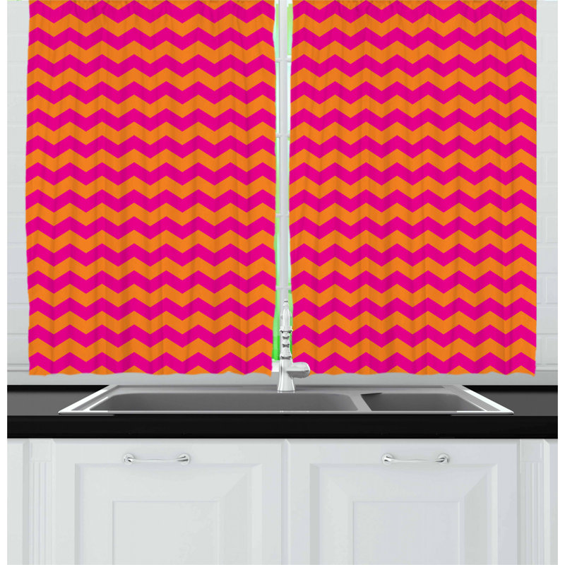 Chevron Tailored Kitchen Curtain