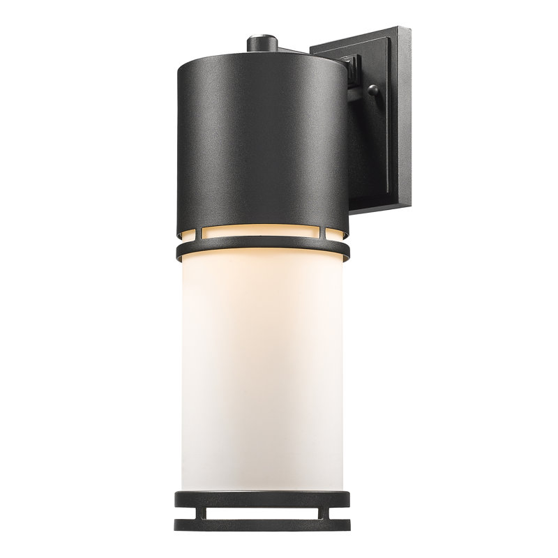 Baniya Glass LED Wall Light, Black