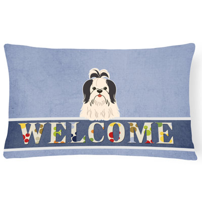 Coussin Shih Tzu Welcome
