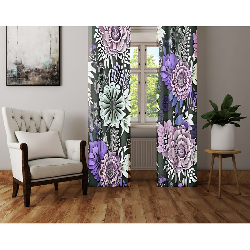 Bencouse Semi Sheer Curtain Pair, 20" W x 52" L