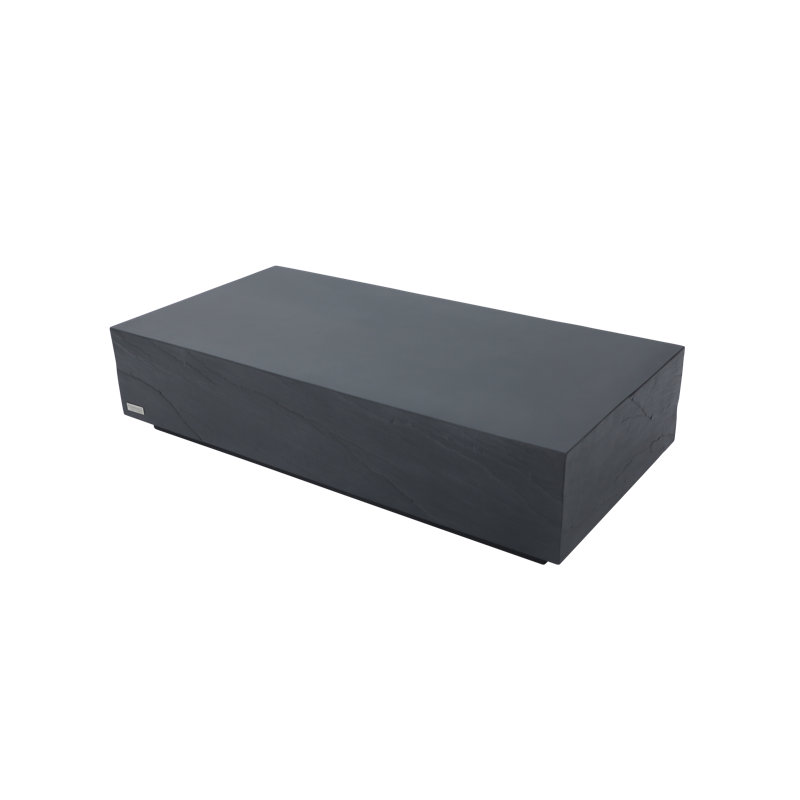 Elementi Home Colorado 60" Rectangular Concrete Coffee Table for Indoor and Outdoor Use, Slate Black