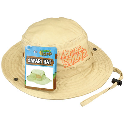 Nature liée: chapeau Safari Safari - kaki - durable et lavable à la machine, protection solaire, légère et respirante, extérieur, sangle réglable, enfants de 4 ans et plus