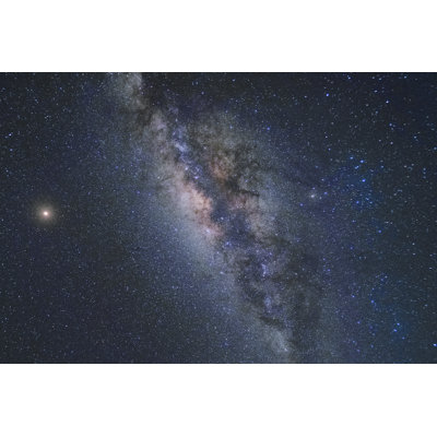 Milky Way Galaxy Night Colourful Landscape. by Yumi Mini