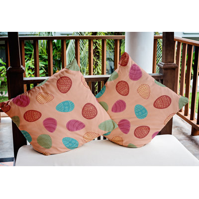 Outdoor Reversible Throw Pillow