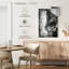 Visage de renard noir et blanc sur toile-864479994