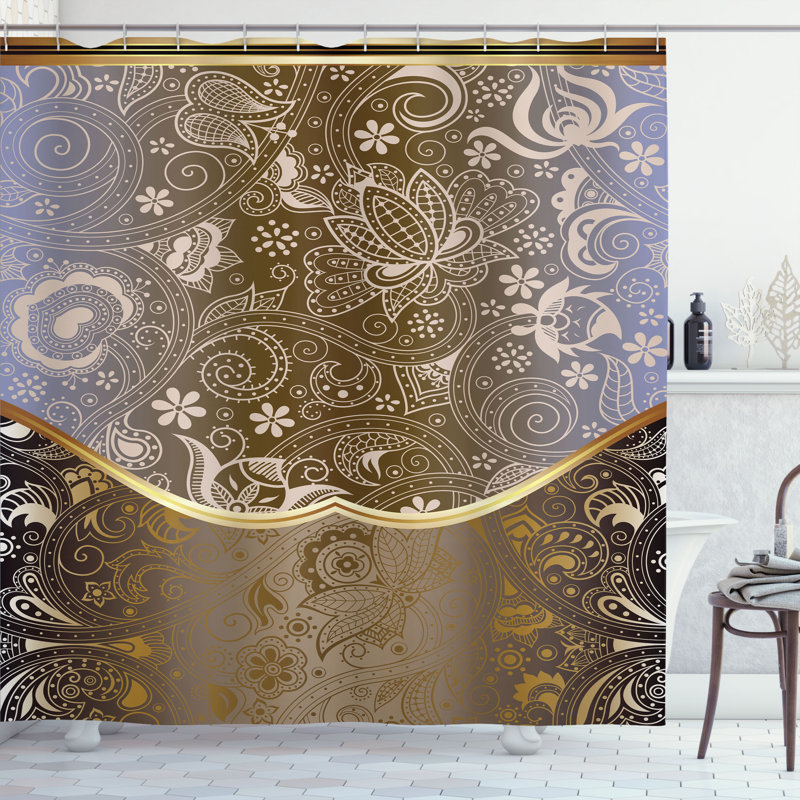 Shower Curtain with Hooks Included, 84" H x 69" W, Fawn Eggshell
