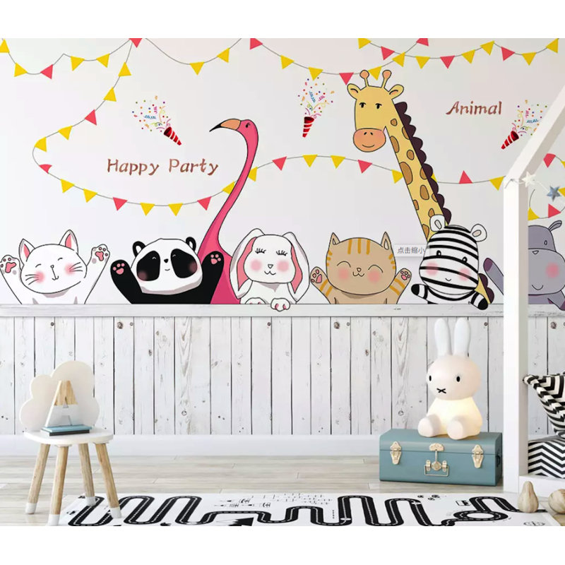 Papier peint texturé amovible de chambre d'enfant, l 187 po x L 106 po