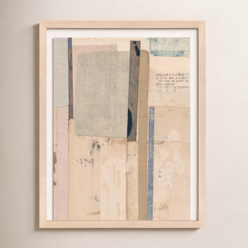 «Go Softly» par Driftway Studio - peinture encadrée, Cadre érable, H 20 po x l 16 po x P 1,25 po