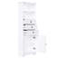 3 White Storage Cabinet - Adjustable Shelves, , Fits Different Decor Styles With 3 Drawers Toppling