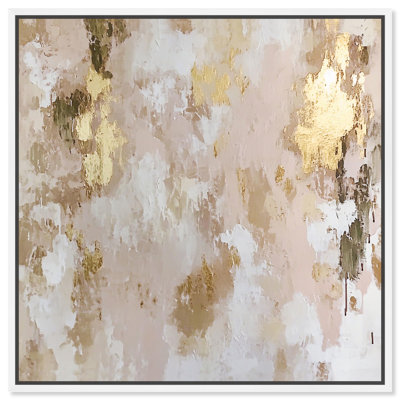 Golden Glimmer Gesture I Canvas Neutral Wall Art by Art Remedy