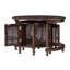 Table basse gigogne vintage rétro, six portes décoratives en verre en forme de bambou