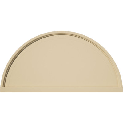 Half Round Signature Urethane Pediment, Primed Tan