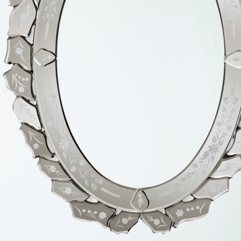 Scribner Flat Glass Wall Mirror, central mirror with beveled edges, 29.85'' H X 19.85'' W X 0.64'' D