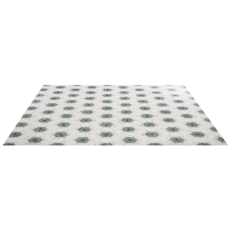 Ako 6" Hexagon Marble Micro Mosaic Tile, Verde Green