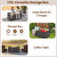 Costway 0.01cm W 170L Deck Box in Brown