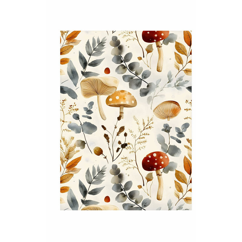 Champignon botanique et botanique, H 14 po x l 11 po