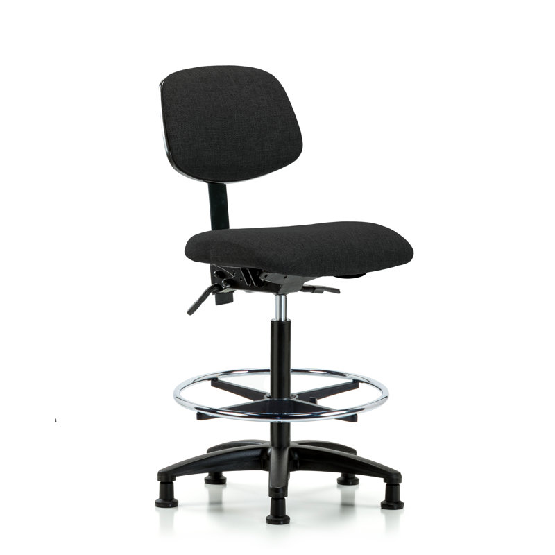 Chaise de dessin Sydni, Noir, Patins, Inclus
