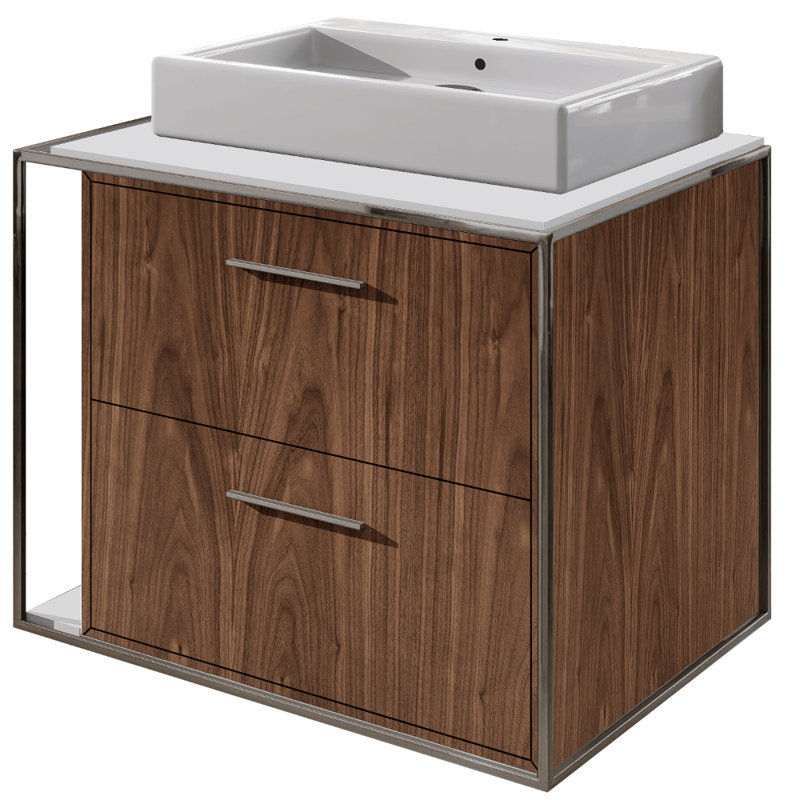 Aquagrande 18.5'' L Bathroom Sink, Single Hole Faucet