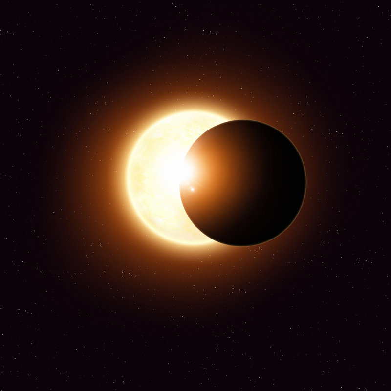 «Solar Eclipse» par Alexaldo - reproduction sur toile tendue, L 12 po x H 12 po