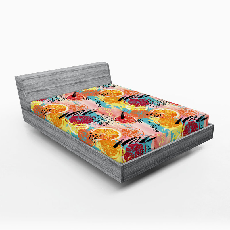 Drap-housse Ambesonne Citron, California King Fitted Sheet