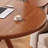 31.5" Round Modern Folding Dining Table With Base Brown Circle, For Small Places, No Assembly Required, Walnuts