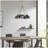 4-Light Metal Shade Chandelier