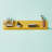 Modern Yellow Wall Shelf, 47.2 x 9.8 x 7.9 Inches | 100% Melamine Coated Particle Board, Thickness: 0.6 Inches | Stylish Solid Color Design for Home Decor, Perfect for Organizing Books & Decorative Items-641155419