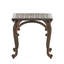 2 pièces Kd Tables en aluminium coulé - H 18 po x l antique pour patio avec centre tissé et table de bout décorative avec 2 pieds de table carrés bouclés
