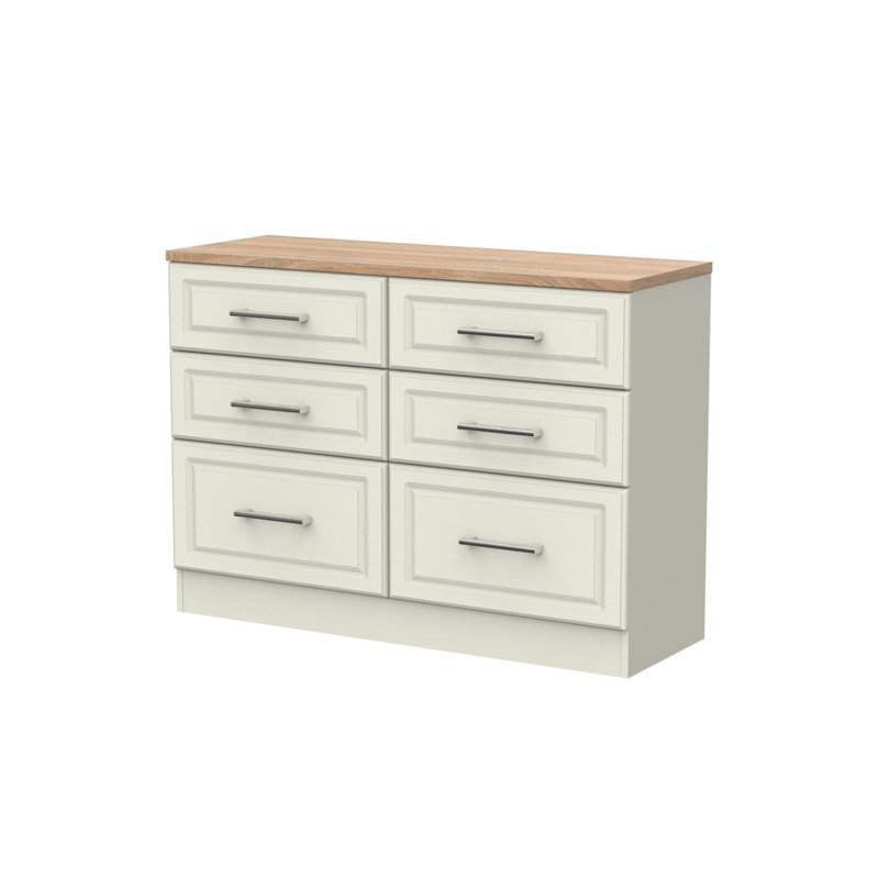 Fully Assembled RaNesha 6 Drawer 112Cm W Chest of Drawers