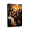 Cadre rétro tendu «Late-Night Jazz Trio in Warm Glow» rétro pour club confortable-1074051619