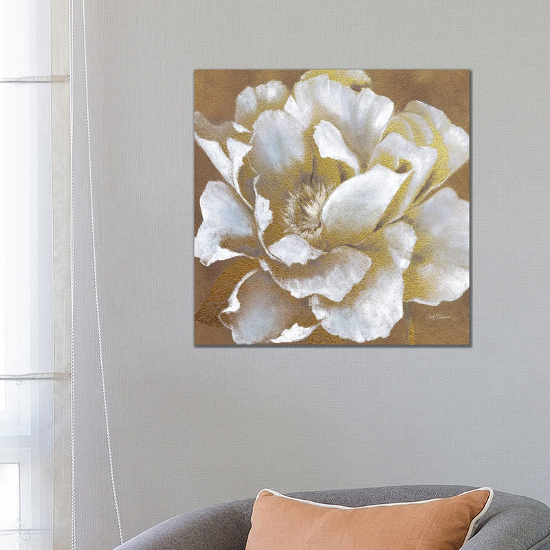 Golden Bloom II by Carol Robinson - Print on Canvas, Wrapped Canvas, 45.72 cm H x 45.72 cm W x 3.175 cm D