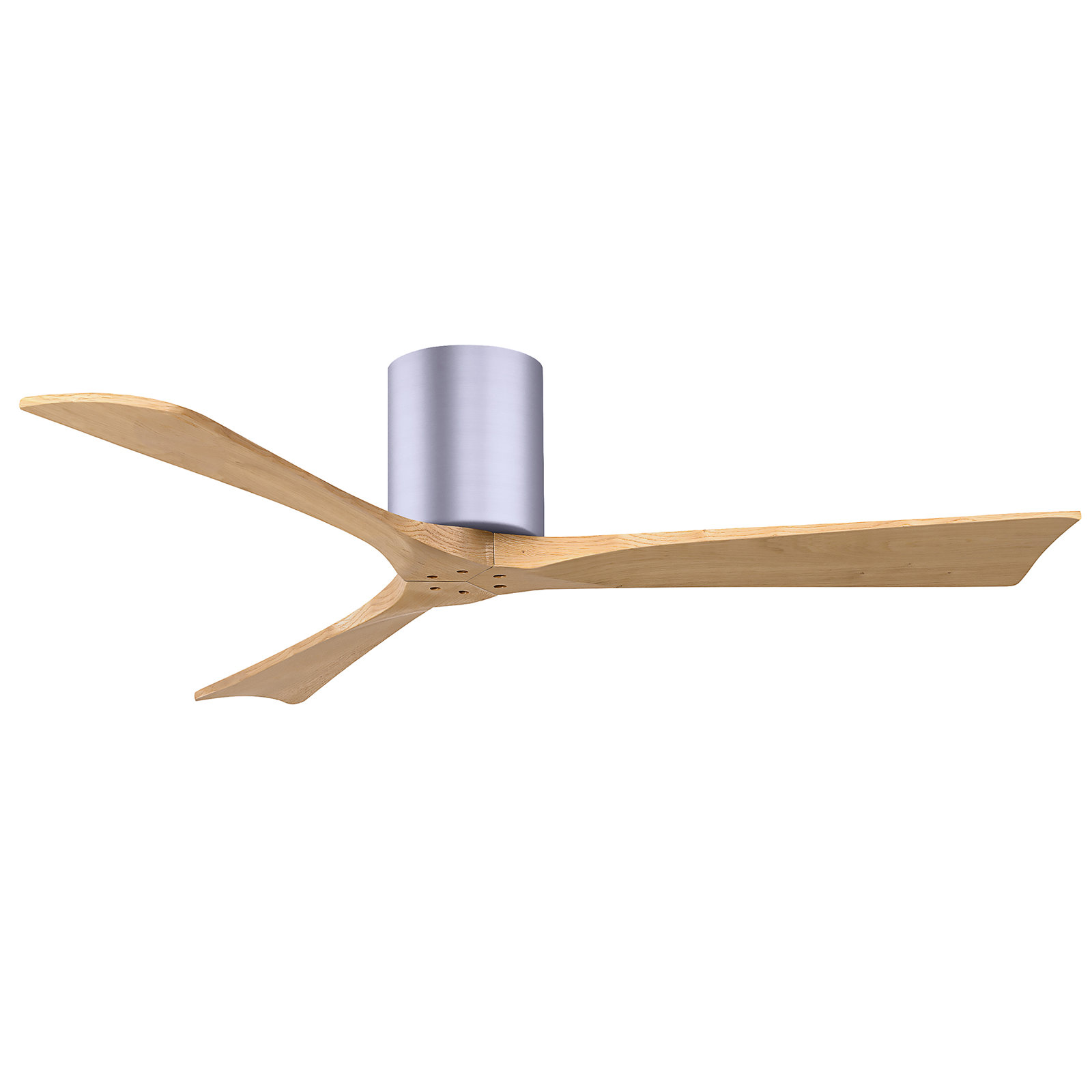 Olivier 3 Blade Ceiling Fan, Brushed Nickel, Light Maple Tone, 52"