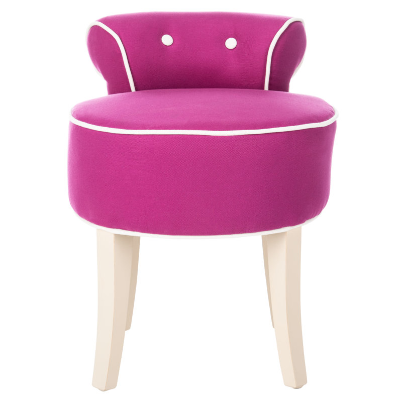 Abordale Solid Wood Accent Stool, Fuschia