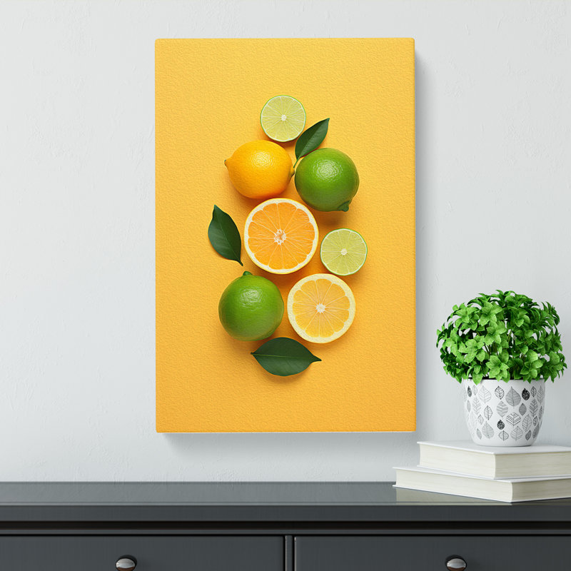 Citrus Fruits Minimalism - Wrapped Canvas, 60cm H x 40cm W x 3cm D
