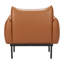 Chaise d'appoint moderne avec siège rembourré, siège de bureau élégant, brun durable
