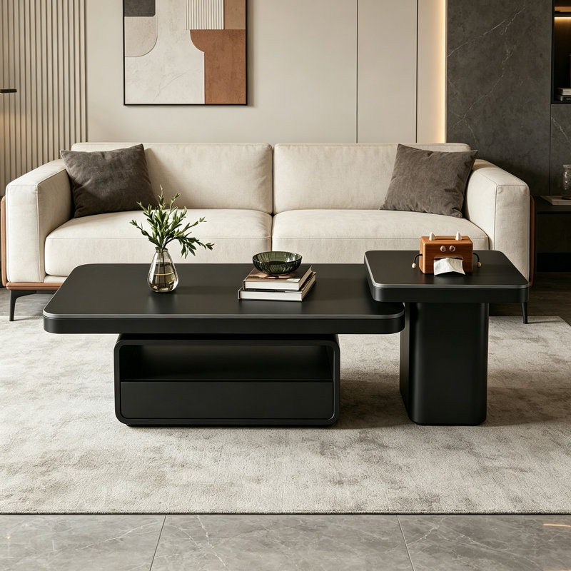 Osée, H 16,53 po x L 47,24 po x l 23,62 po, Noir