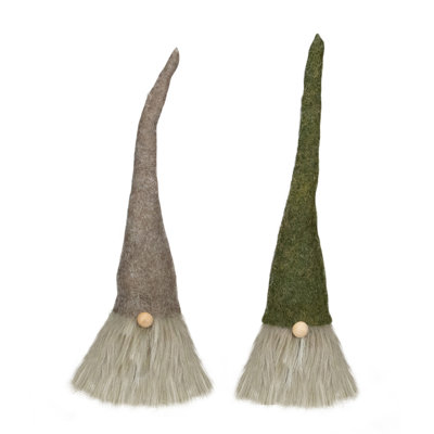 Gnome de Noël vert et gris