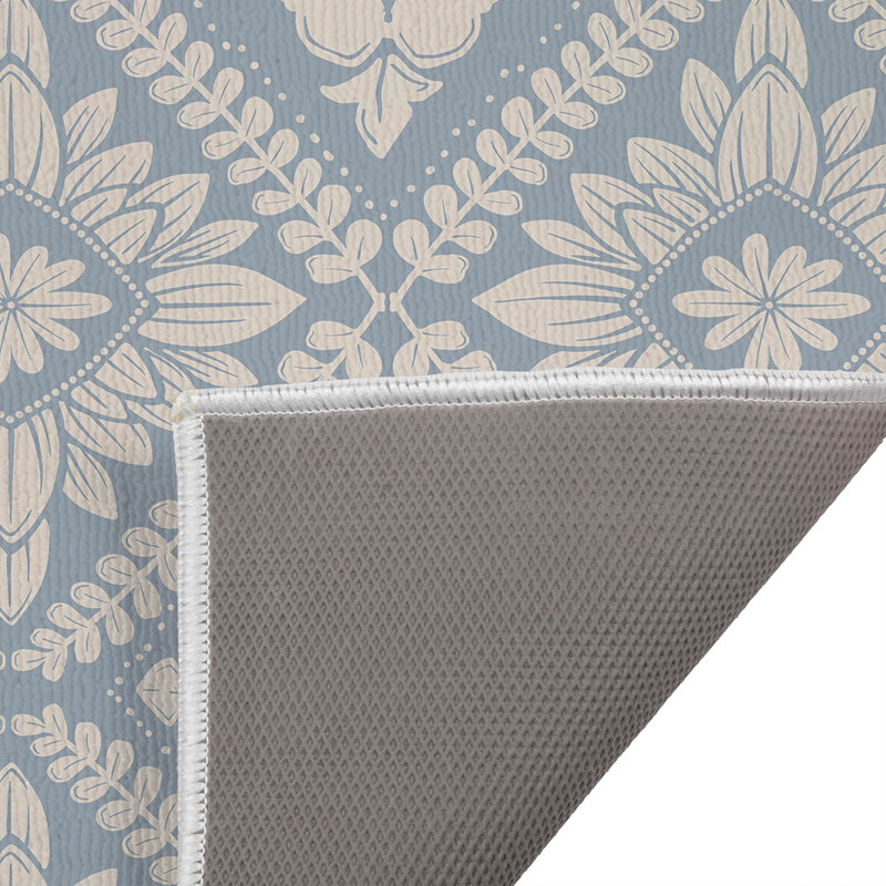 Talia Outdoor Doormat, 24'' W x 17'' L, Denim Blue