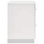Table de chevet blanche 2 tiroirs ultrabrillante
