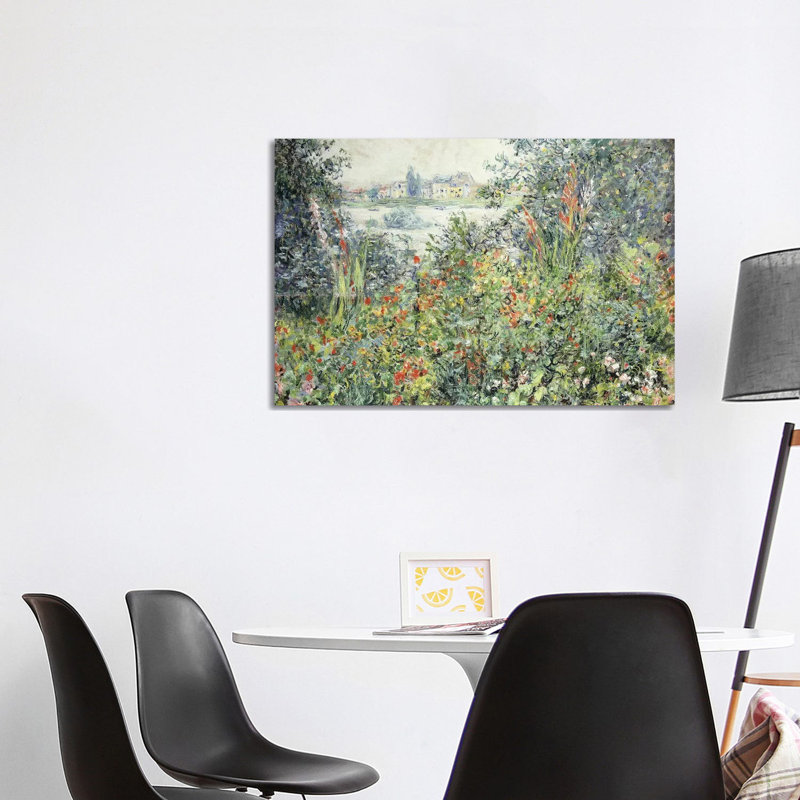 Fleurs chez Vétheuil ; Fleurs a Vetheuil, 1881 par Claude Monet, reproduction d’art, Toile tendue, Pas de tapis
