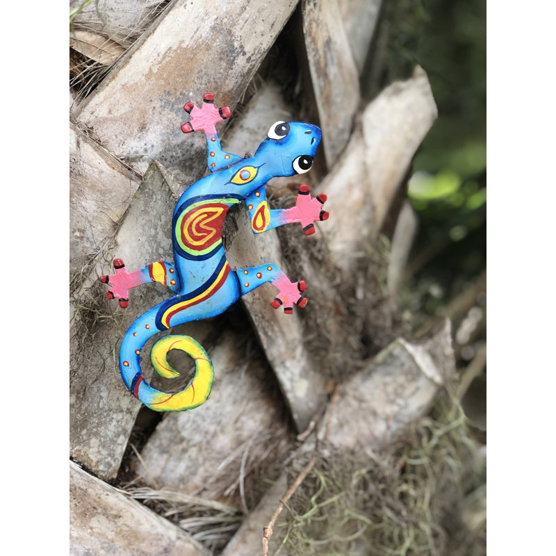 Décoration murale en métal Gecko