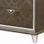Table de chevet finition champagne foncé