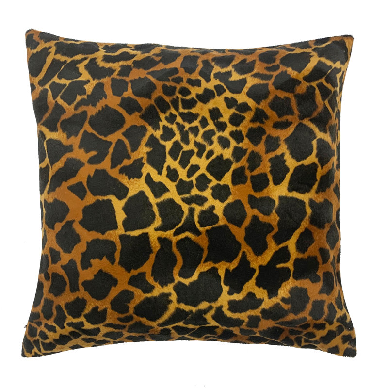 Housse et insert de coussin carré en fausse fourrure, 18" x 18"