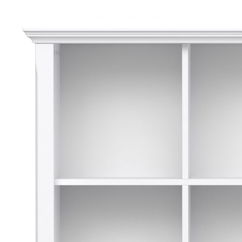 Bibliothèque transitionnelle en bois massif H 48 "Acadian, Blanc