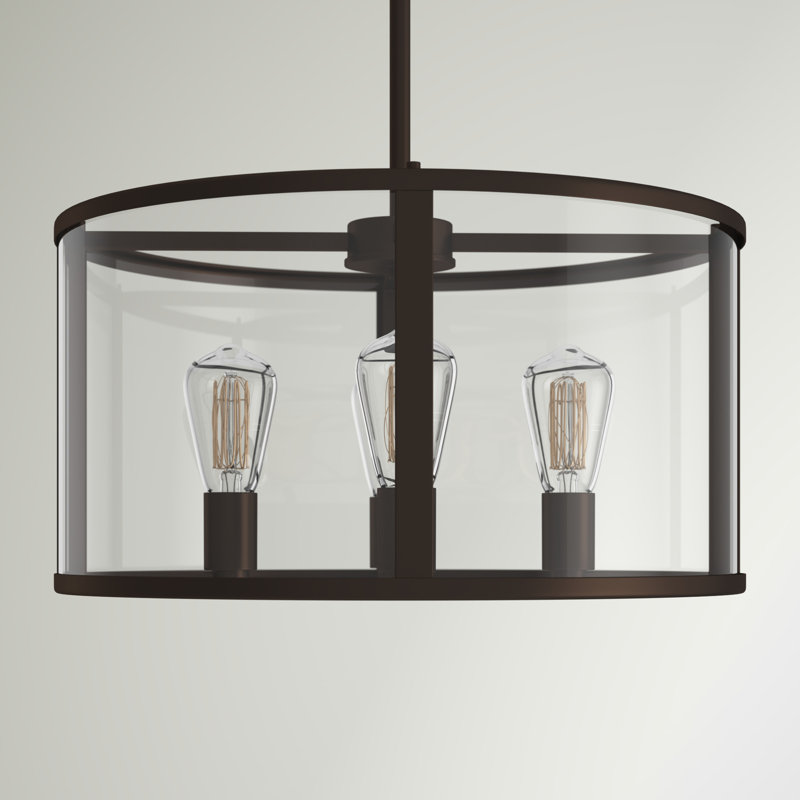 Luminaire suspendu tambour unique et remarquable à 4 lumières Canipe