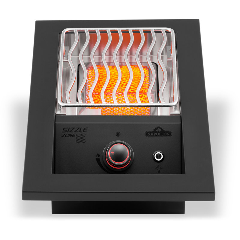 Brûleur infrarouge simple intégré 10 po 700 Series, noir mat, Propane liquide