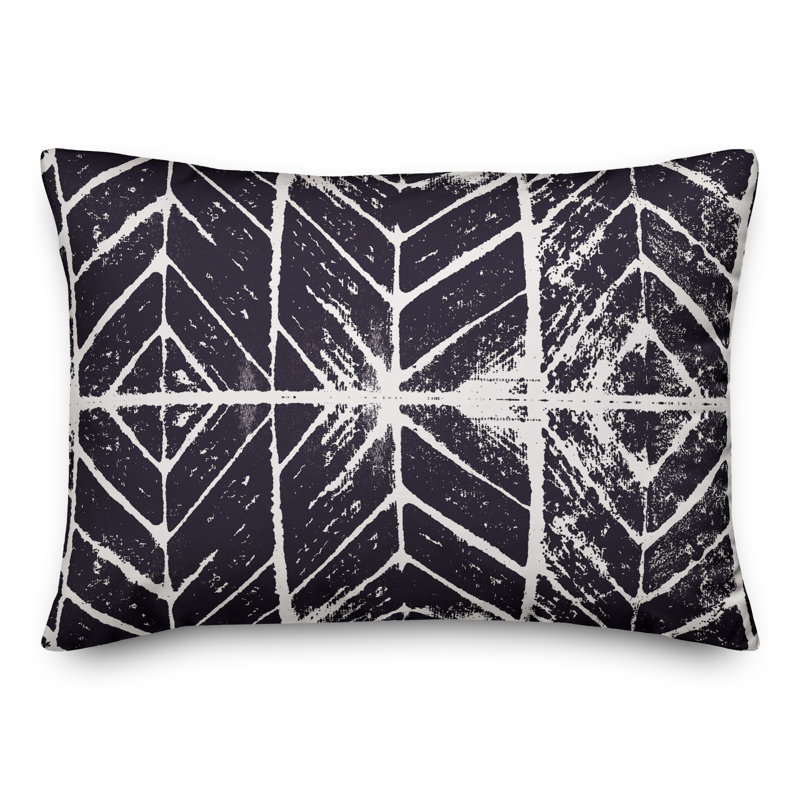  Coussin intérieur / extérieur géométrique, Bleu marine
