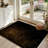 Gold Powder Splash En Scattered Dust Stylish Fashion Black Machine Washable Indoor Area Rug-129431734